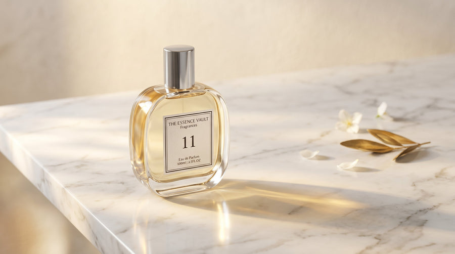 TEV perfume bottle on marble - affordable luxury fragrance